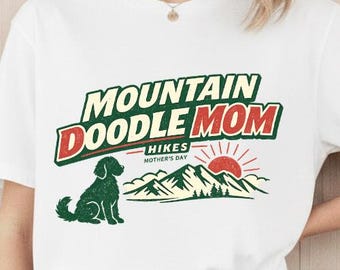 Mountain Doodle Mom Hiking PNG, Retro Outdoor Mother's Day (Digital Download)