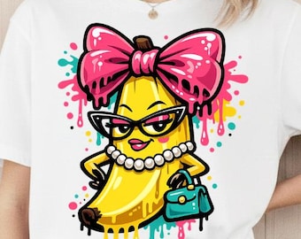 Sarcastic Banana Coquette PNG, Funny Grandma Gift Design, Digital Download