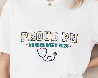 Proud RN Retro Varsity Nurses Week 2026 PNG (Digital Download)