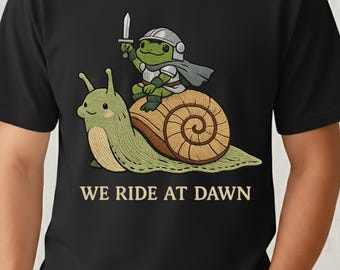 Snail Knight Shirt, Fantasy Medieval Cottagecore Tee, Whimsical Animal Artwork
