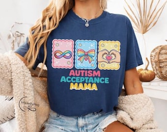 Autism Acceptance Mama PNG, Neurodiversity Rainbow Infinity Design (Digital Download)