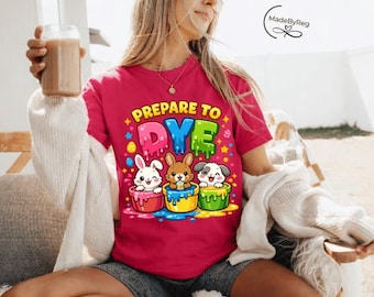 Prepare To Dye PNG – Easter Egg Dyeing Bunnies & Dye Cups – Digital Download