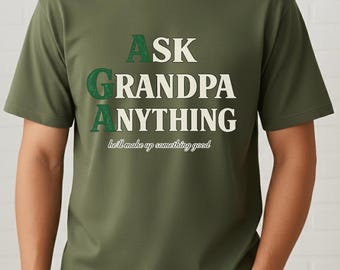 Ask Grandpa Anything Shirt, Vintage Distressed Tee, Irish Gift