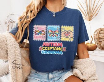 Autism Acceptance Grandma PNG, Neurodiversity Infinity Design (Digital Download)