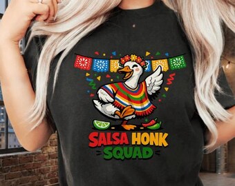 Salsa Honk Squad Goose PNG, Fiesta Goose Sublimation Design, Cinco de Mayo Digital Download