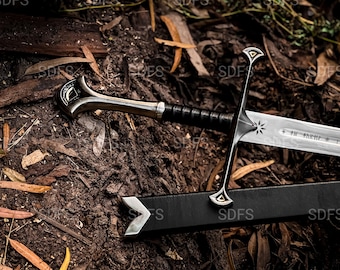 Handmade Anduril sword of Aragorn, Narsil Cosplay Sword Replica, Birthday gift for Husband