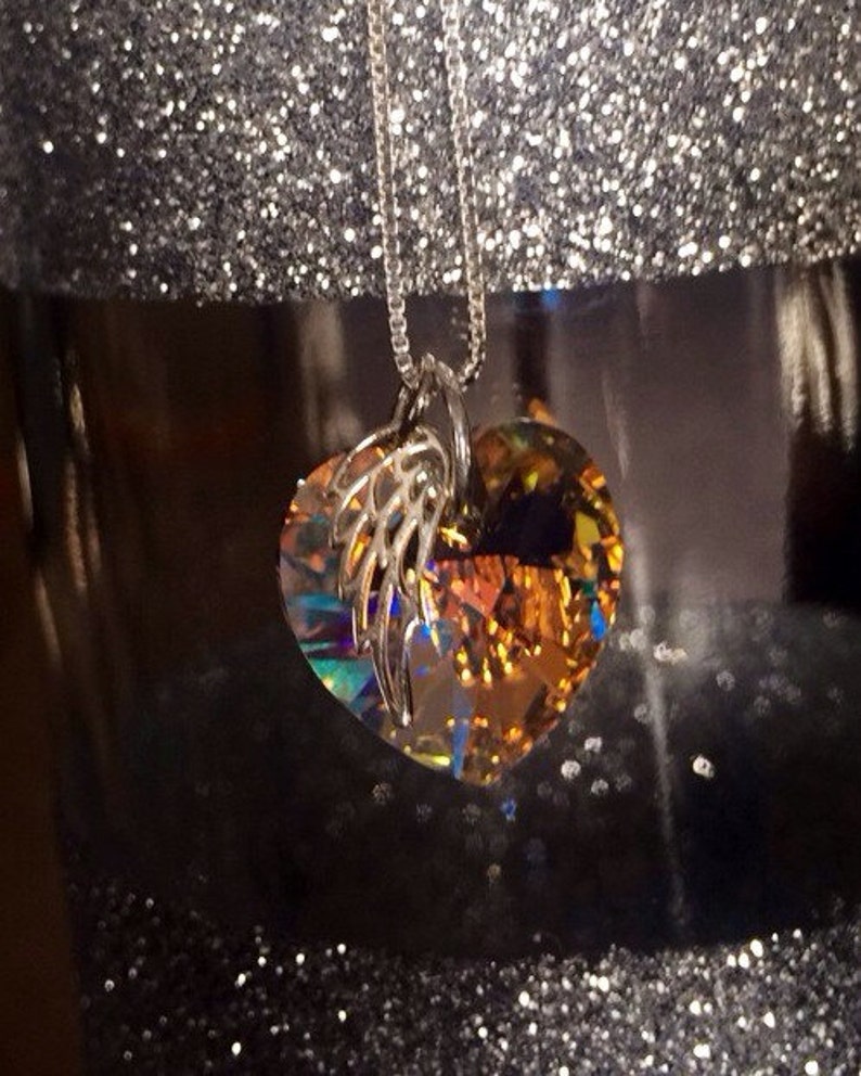 Loss of Husband Miscarry Jewelry Memorial Crystal Heart Etsy