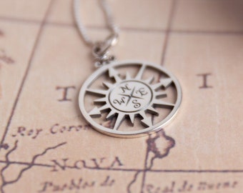 True North - Compass - Find your true north - Graduation Gift - True North - Compass Necklace - Inspirational Jewelry