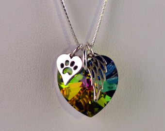 Rainbow bridge pet loss necklace - Pet Loss- pet memorial - pet loss jewelry -  loss of dog gift - loss of cat gift