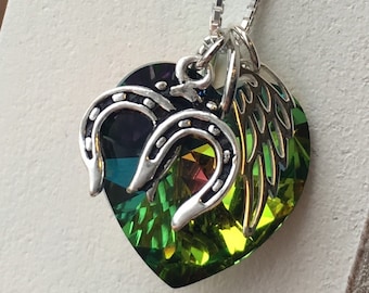 Rainbow bridge horse loss necklace - Horse Loss- Horse Loss Gift -  Horse memorial - pet loss jewelry - memorial gift - Horse shoe jewelry