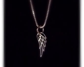 Memorial Necklace - Angel Wing Necklace - Sterling Silver Angel Wing Necklace - Sympathy Jewlery - Bereavement Jewelry - Miscarry Jewelry