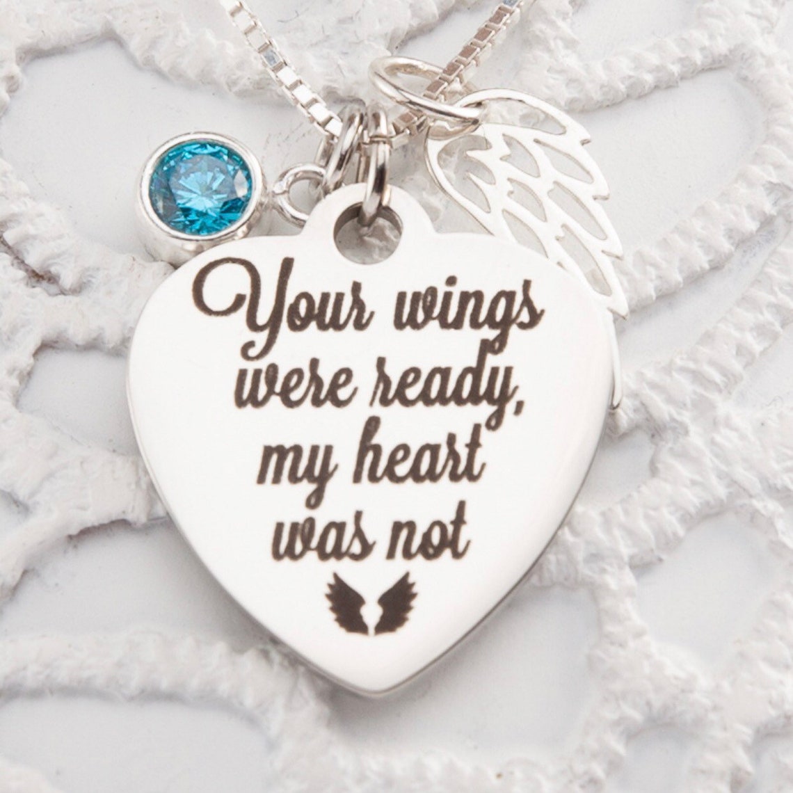 Your Wings Were Ready, But My Heart Was Not - Husband Wife, Personalized Shaped Wood Sign main image 1