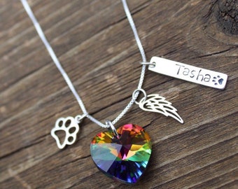 Rainbow Bridge Personalized Pet Loss Necklace - Pet Loss Gift - Loss of Dog Gift - Pet Memorial