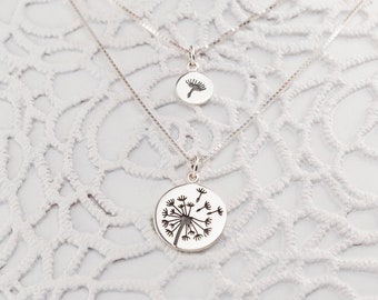 Dandelion Mother and Child Necklace Set