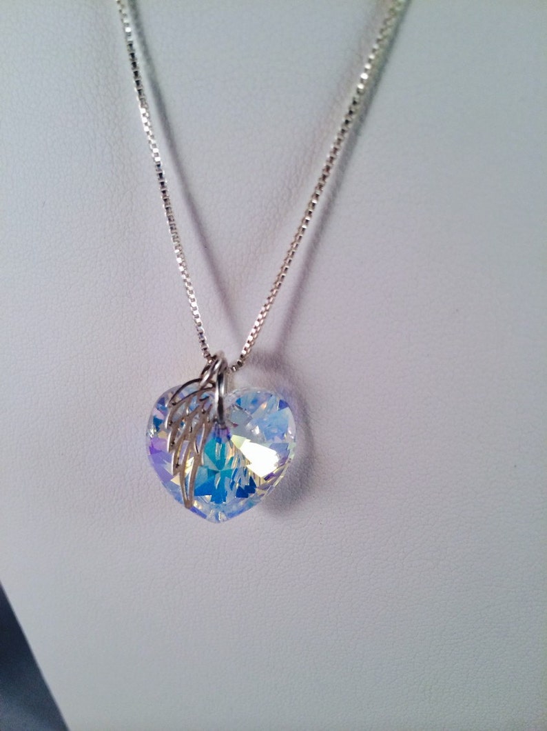 Loss of Husband Miscarry Jewelry Memorial Crystal Heart Etsy