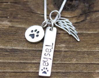 Pet Memorial - Pet Loss necklace - Pet Loss- Pet Loss Gift -  Pet Memorial - Loss of Dog Cat - Memorial Gift - Loss of Pet - Personalized