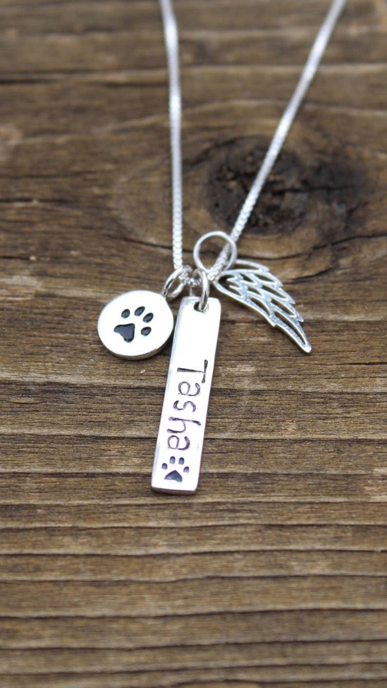 Pet Memorial Pet Loss necklace Pet Loss Pet Loss Gift Pet Memorial Loss of Dog Cat Memorial Gift Loss of Pet Personalized image 1