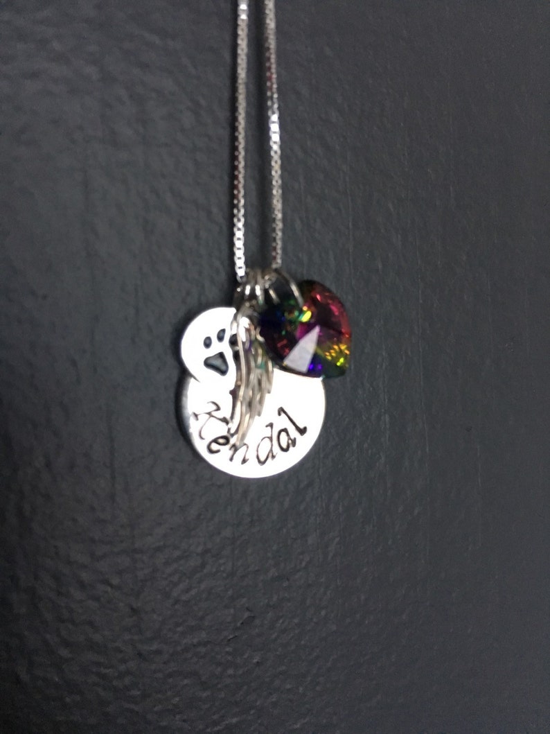 Personalized Rainbow Bridge Pet Loss Necklace Pet Memorial Pet Loss Gift Rainbow Bridge Gift Gift for Pet Loss image 3