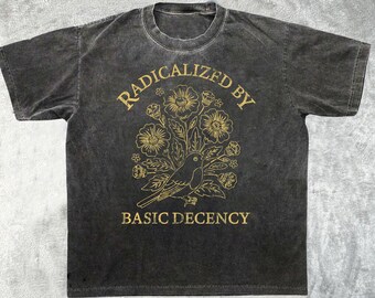 Radicalized By Basic Decency Comfort Colors T-shirt, Political Protest Tee