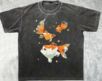 Goldfish T-Shirt, Beachy Shirt, Grunge Y2K Graphic 90s Shirt, Vintage Retro Comfort Colors Tee
