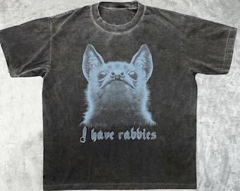 T-shirt chauve-souris I Have Rabies, Unhinged Meme, drôle d'humour noir