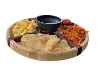 Tabla giratoria de madera para embutidos