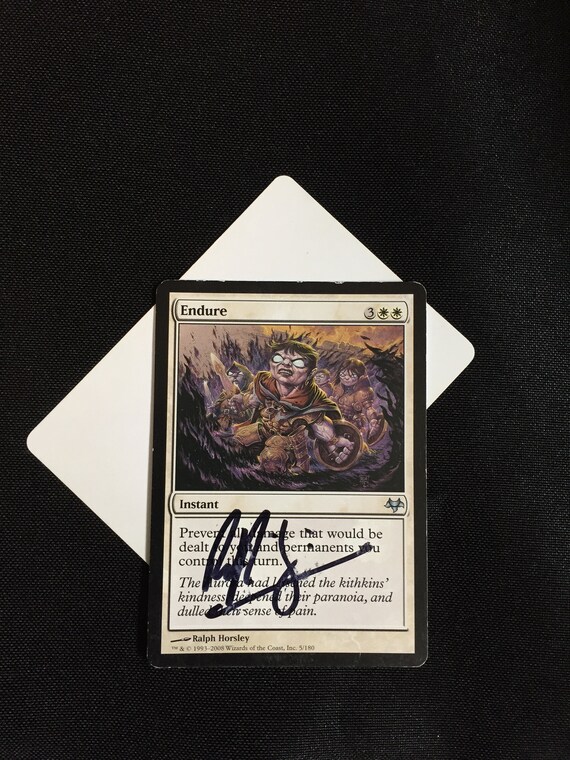 mtg cards with endure Magic The Gathering - - Sopportare Prevent all damage that would be dealt to you and permanents you control this turn. Endure | Eventide | Star