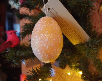 Traditional Peasant chicken egg (Glittery)