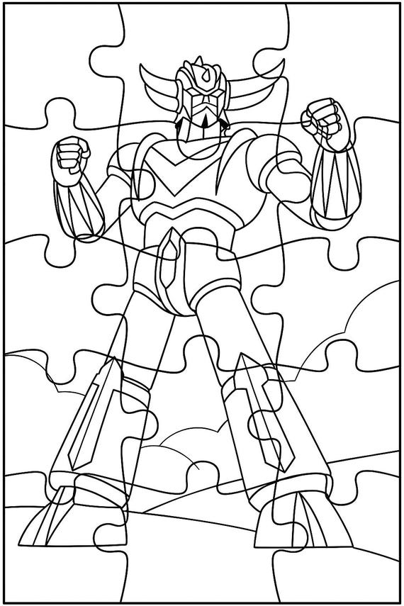 40 Retro Mecha Robot Coloring Pages | Vintage Anime Style