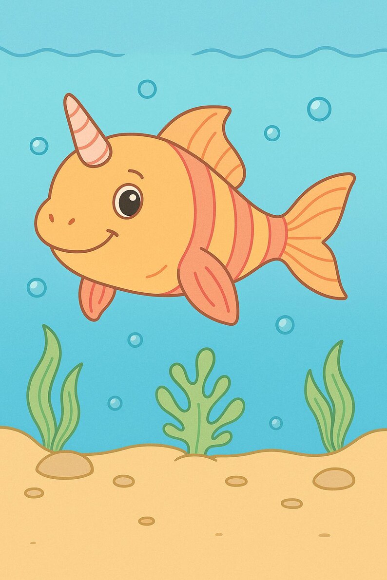50 Cute Sea Animals Coloring Pages for Kids | Kawaii Ocean Creatures ...