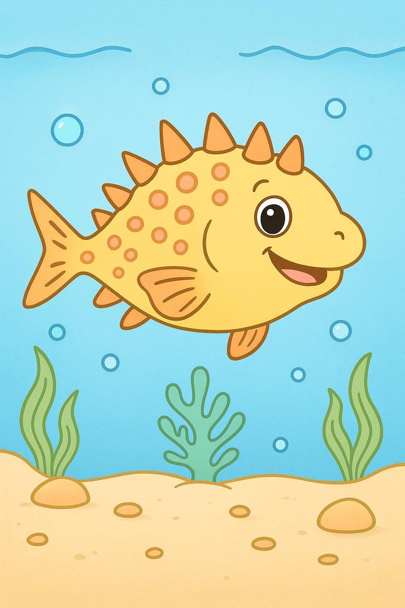 50 Cute Sea Animals Coloring Pages for Kids | Kawaii Ocean Creatures ...