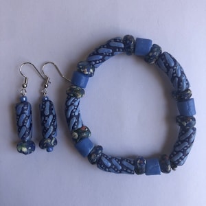 Blue African Jewelry Set