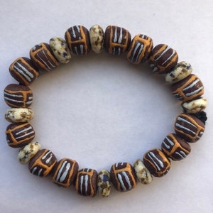 Brown Recycled Glass Bracelet