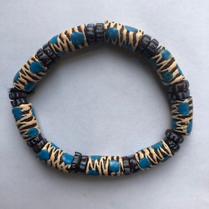 Brown & Blue Tribal Bracelet