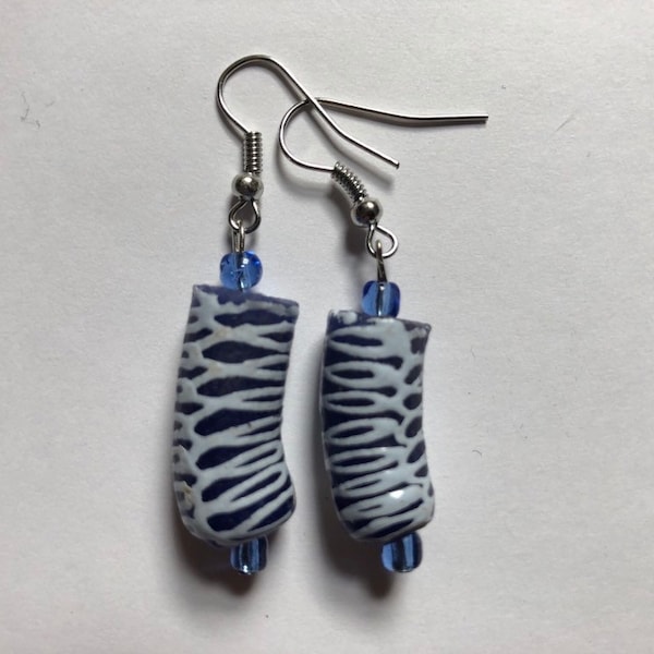 Blue Tribal Earrings