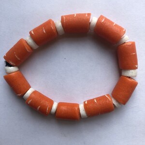 Orange Recycled Glass Bracelet