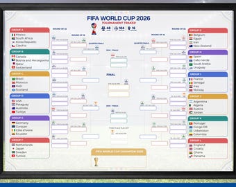 2026 World Cup Printable Bracket, Soccer Tournament Tracker (Instant Download)