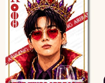 Jungkook King of Hearts Concert Banner, Arirang Tour Kpop Poster (Digital Download)