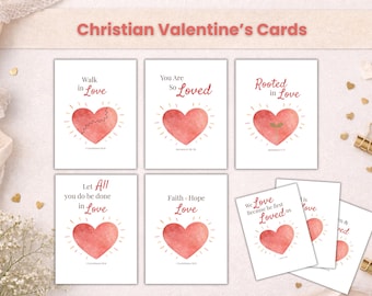 Christian Valentine Cards | Bible Verse Printable Set (PDF Download)