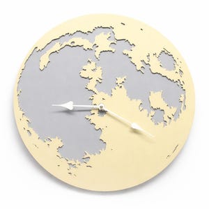 Moon Phase Wooden Clock – Astronomy Space Wall Decor 15.7”