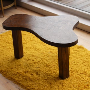 Modern coffee table, Unique coffee table, Oval coffee table, Coffee table for living room, Solid Wood Coffee Table Modern Scandinavian Style zdjęcie 8