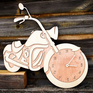Bike clock / Wood wall clock / Large wall clock / Bike ornament / Garage clock / Best dad ever / modern clock / farmhouse wall clock