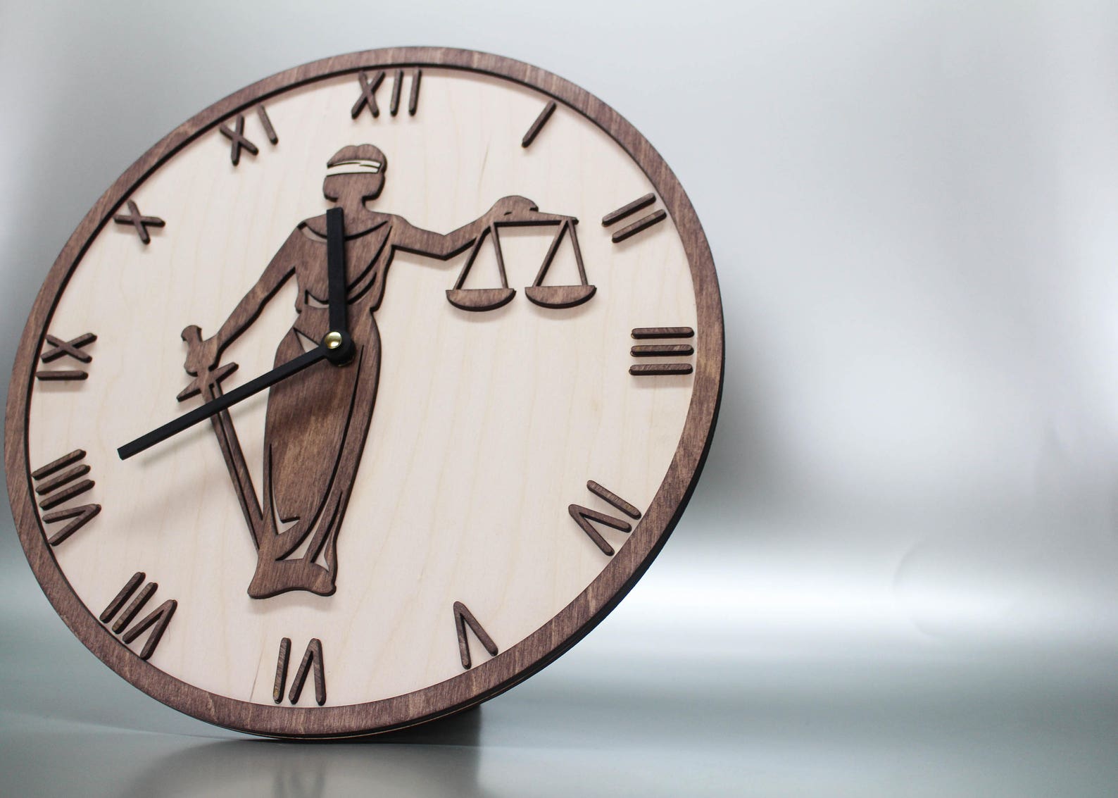 Wooden clock 11.8 / Lawyer gift / Lawyer gift for man / Etsy