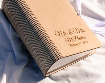 Personalized Photo Album / Laser cut / Wedding Photo Album / Photo album 4x6 / Wooden photo album / Engraved photo album / Honeymoon album