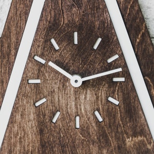 Triangle Wooden Wall Clock, Modern Farmhouse Decor, Baltic Birch - Etsy