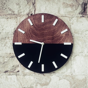 Wood clock 11.8"/ Modern wall clock / Wooden clock / Farmhouse wall clock / Wooden wall clock / Wood wall clock / Farmhouse clock