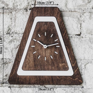 Triangle Wooden Wall Clock, Modern Farmhouse Decor, Baltic Birch - Etsy