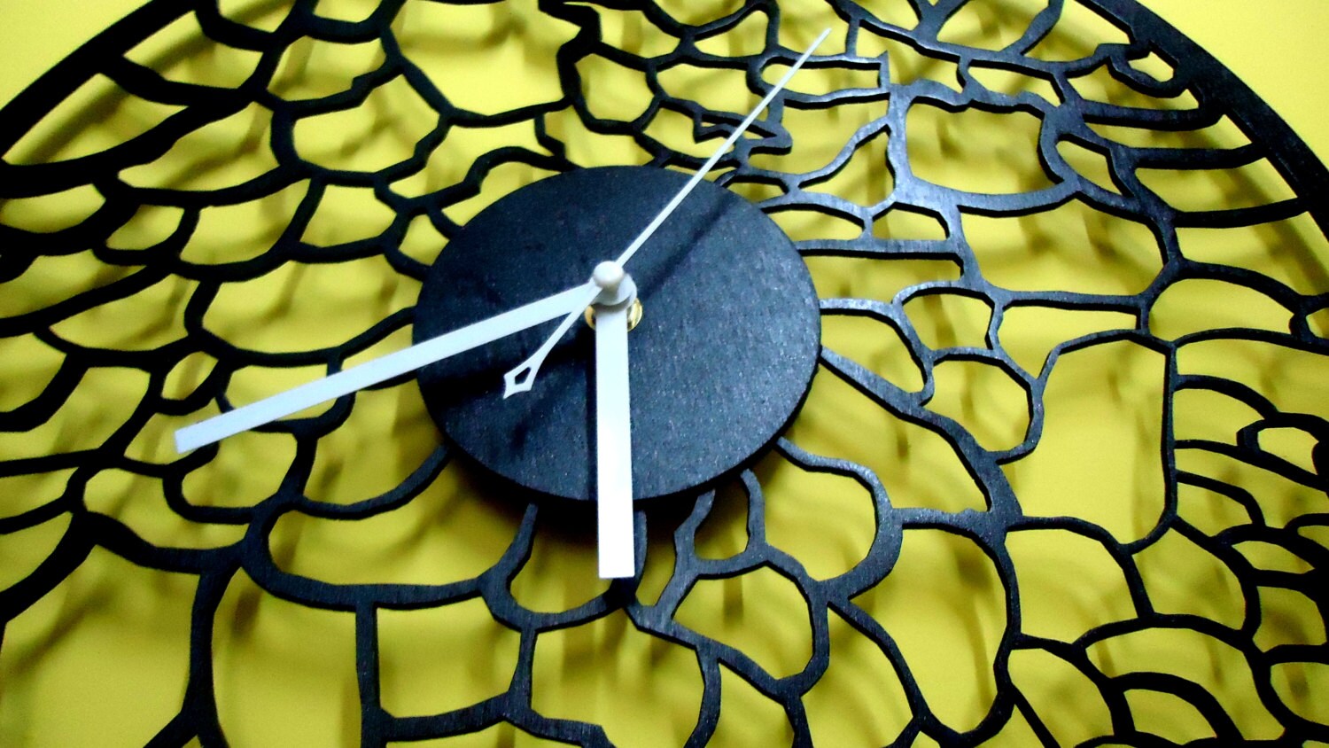 Black Wall Clock 15.7 / Unique Wall Clock / Large Wall Etsy