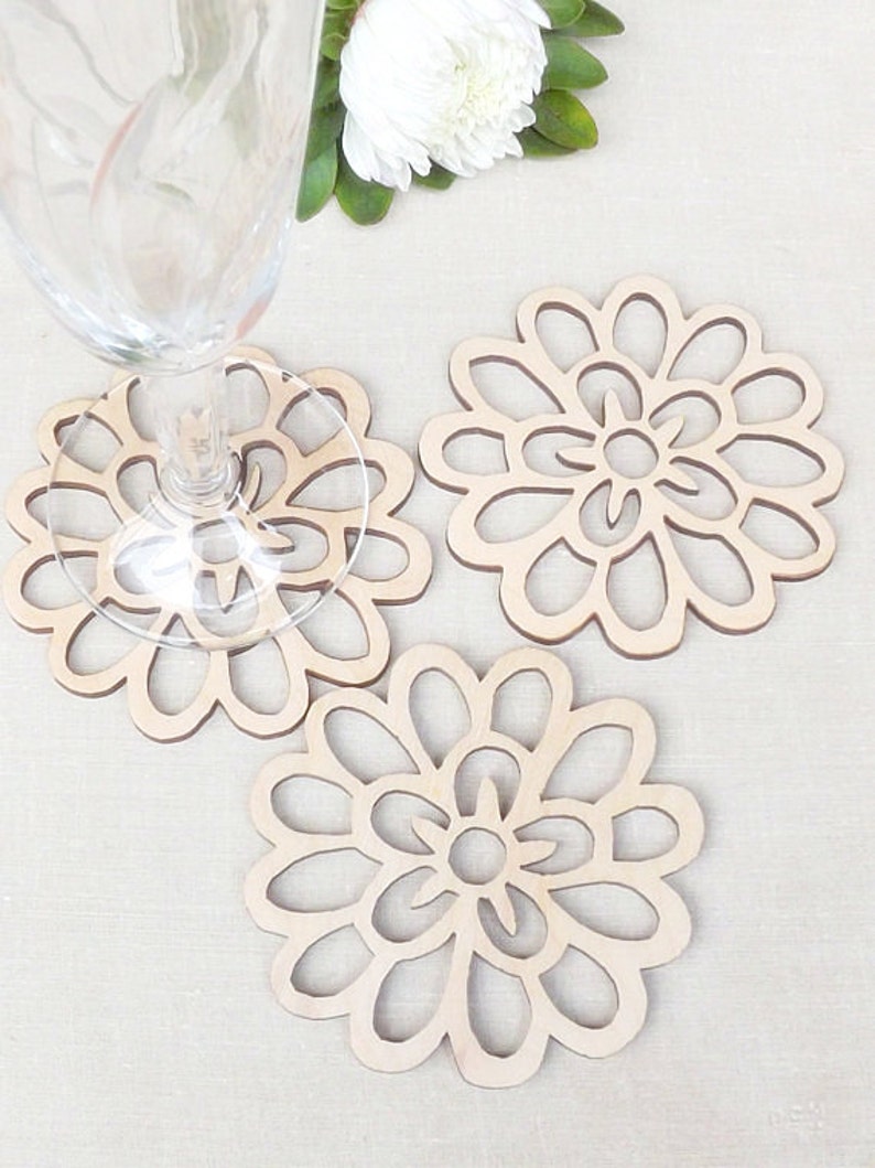 4 Wood Coasters Coffee table decor Custom coasters Etsy