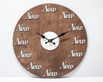 Inspirational wall art 15.7" / Modern wall clock / Farmhouse clock / Unique wall clocks / Large wall clock / Wall clock large / Wooden clock